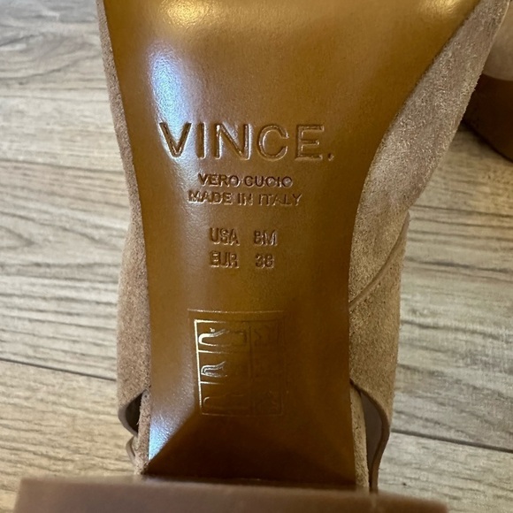 VINCE Farrah Suede Block Heel Sandal - Picture 6 of 9